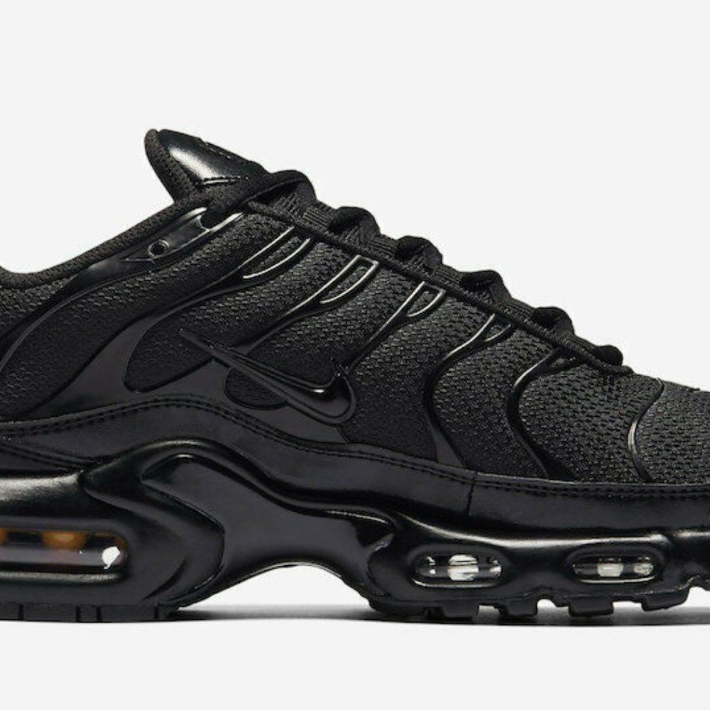 NIKE AIR MAX PLUS "TRIPLE BLACK" Running - Picture 5 of 11